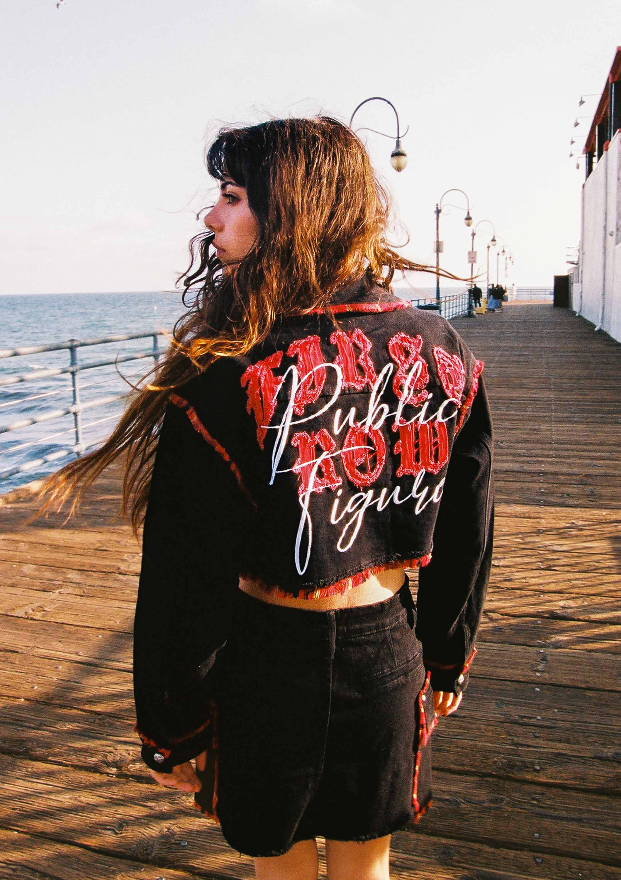 PLAID EDGE POINT CROP JACKET