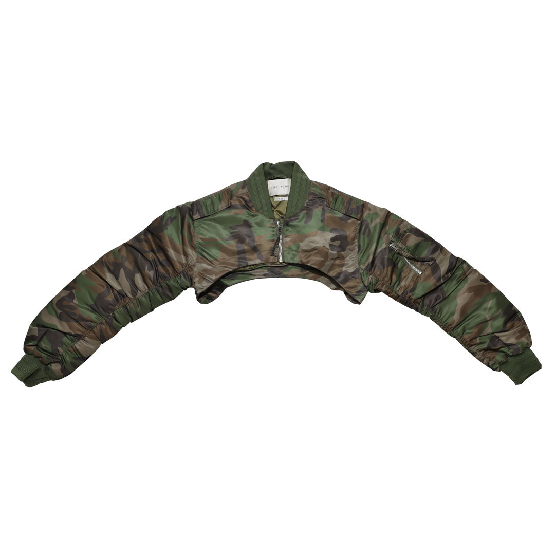 CROPPED BOMBER JACKET. | First Row