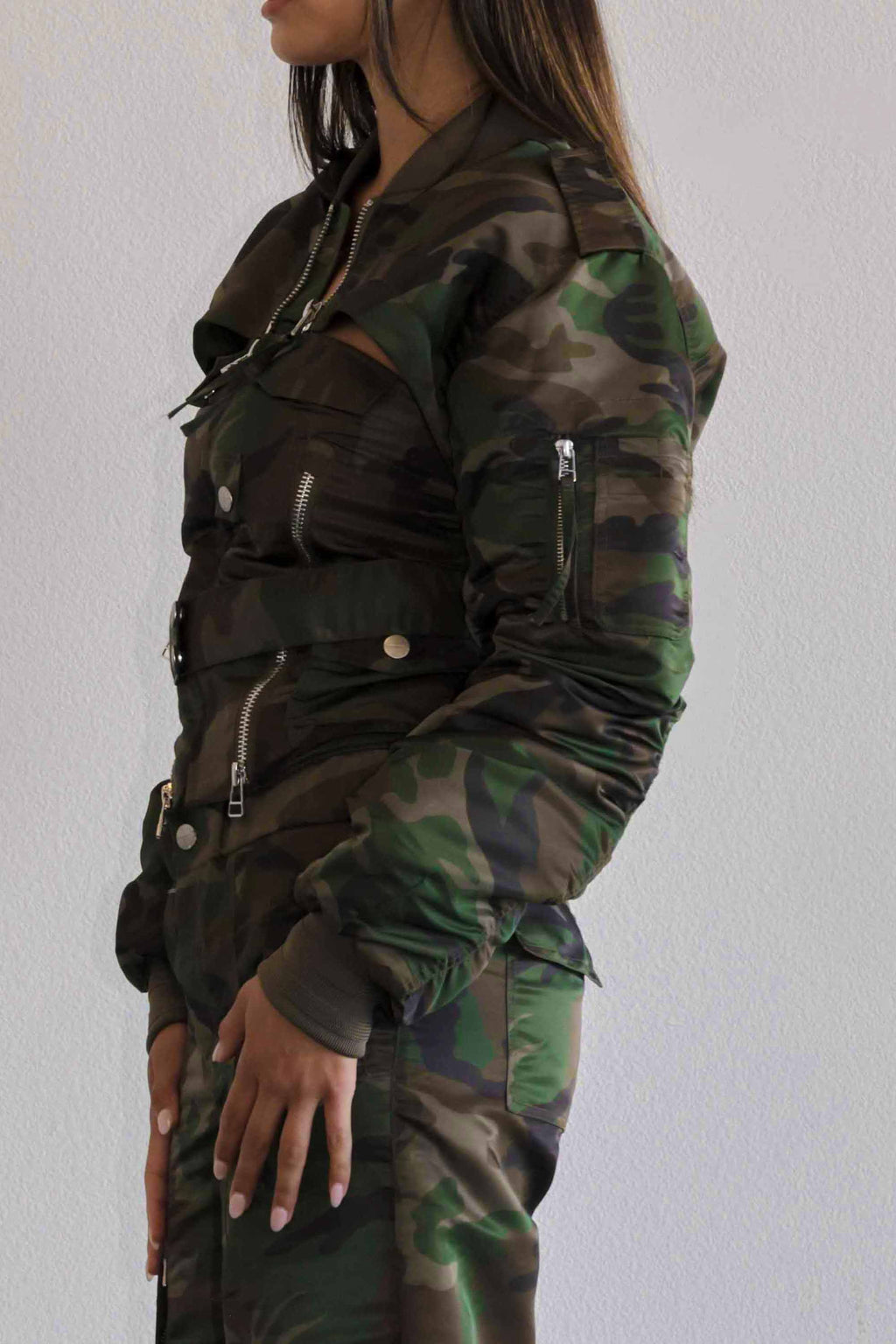 UTILITY NYLON MA-1 BOLERO JACKET