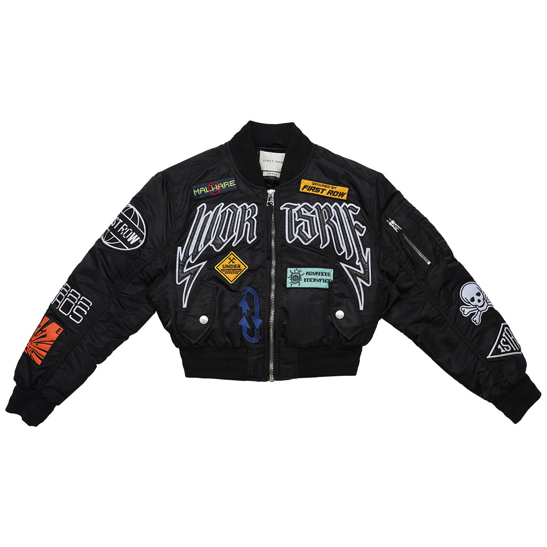 CAUTION MULTI PATCHES MA-1 JACKET | First Row