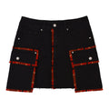 PLAID EDGE POINT CARGO MINI SKIRT