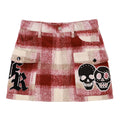 WAKE UP AND BE FIERCE WOOL PLAID MINI SKIRT