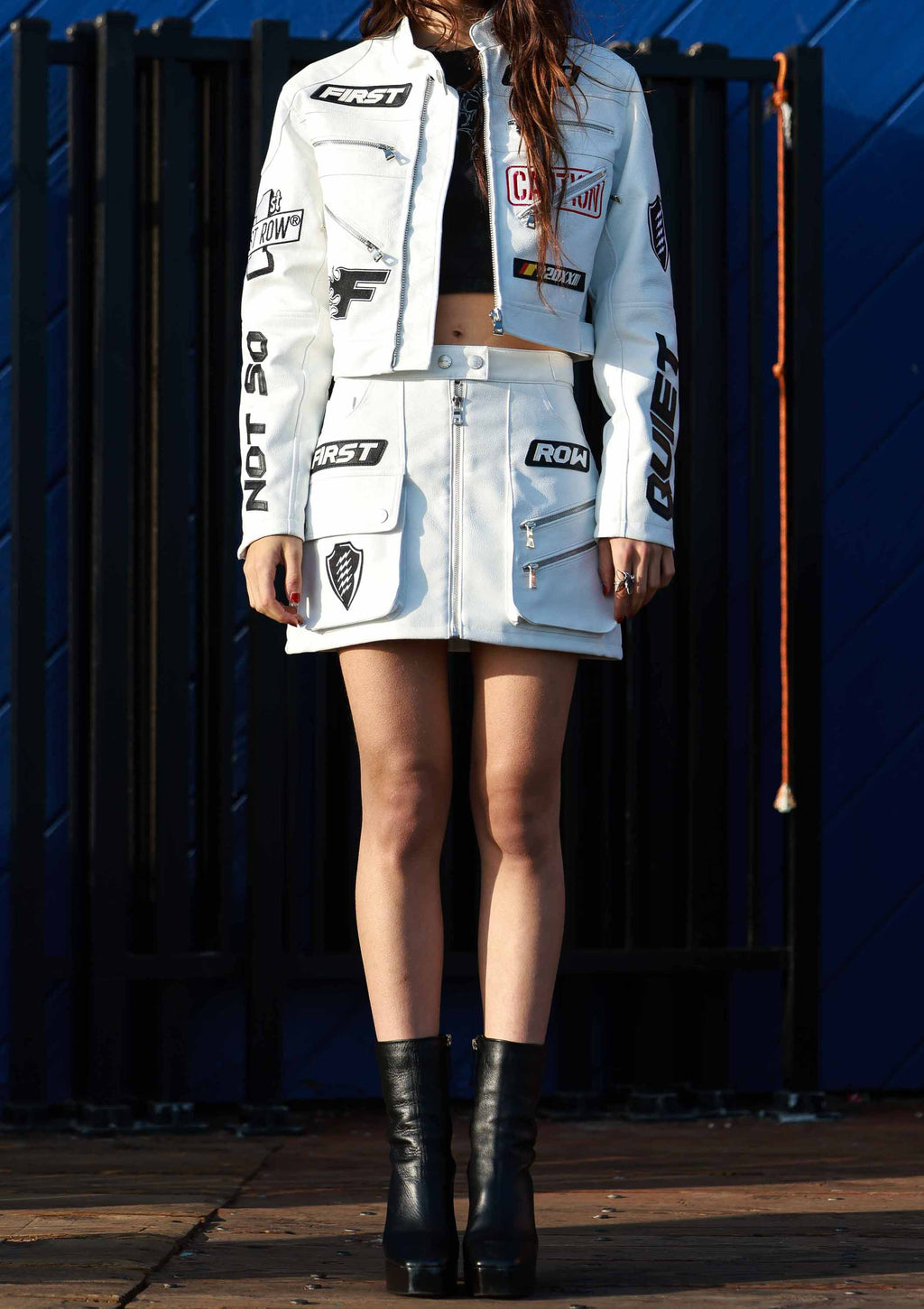 CAUTION NOT SO QUIET RACING MINI SKIRT