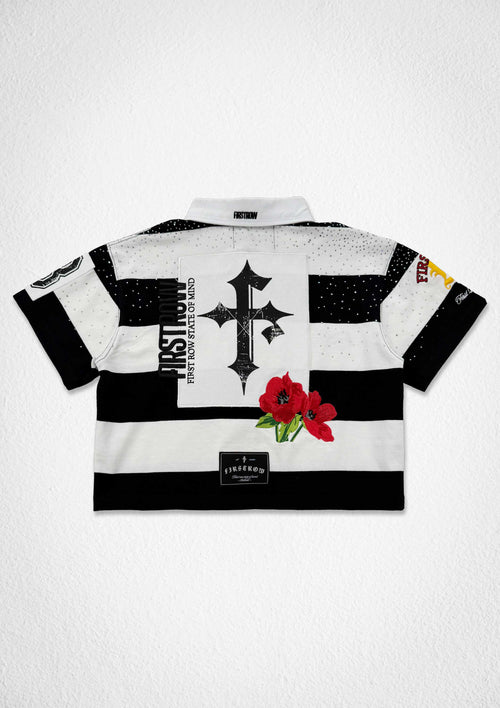 PROPERTY OF FIRST ROW CROSS POLO (WOMEN CROP)