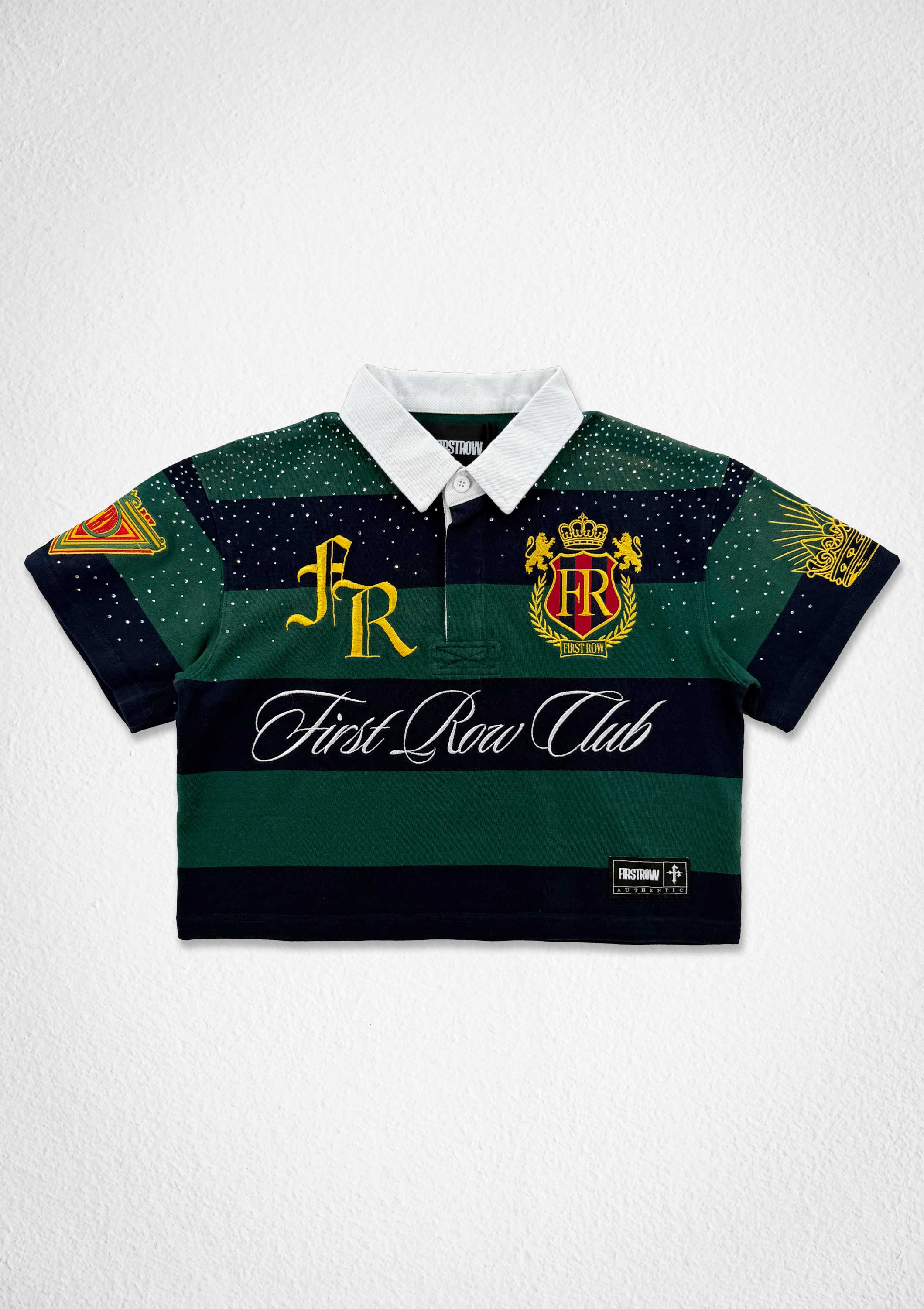 PROPERTY OF FIRST ROW CREST POLO (WOMEN CROP)