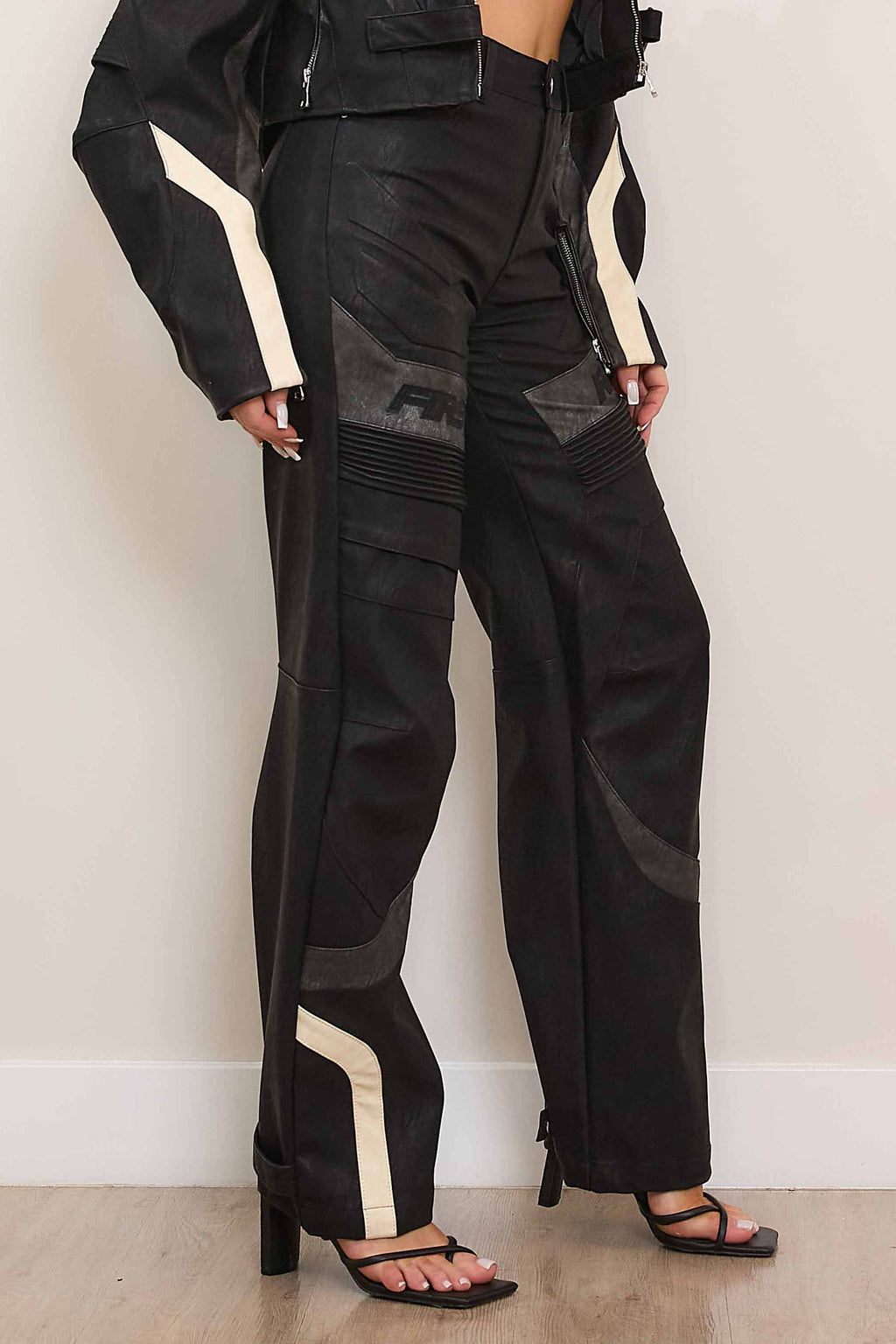 FURIOUS MOTOR RACING LEATHER WIDE PANTS
