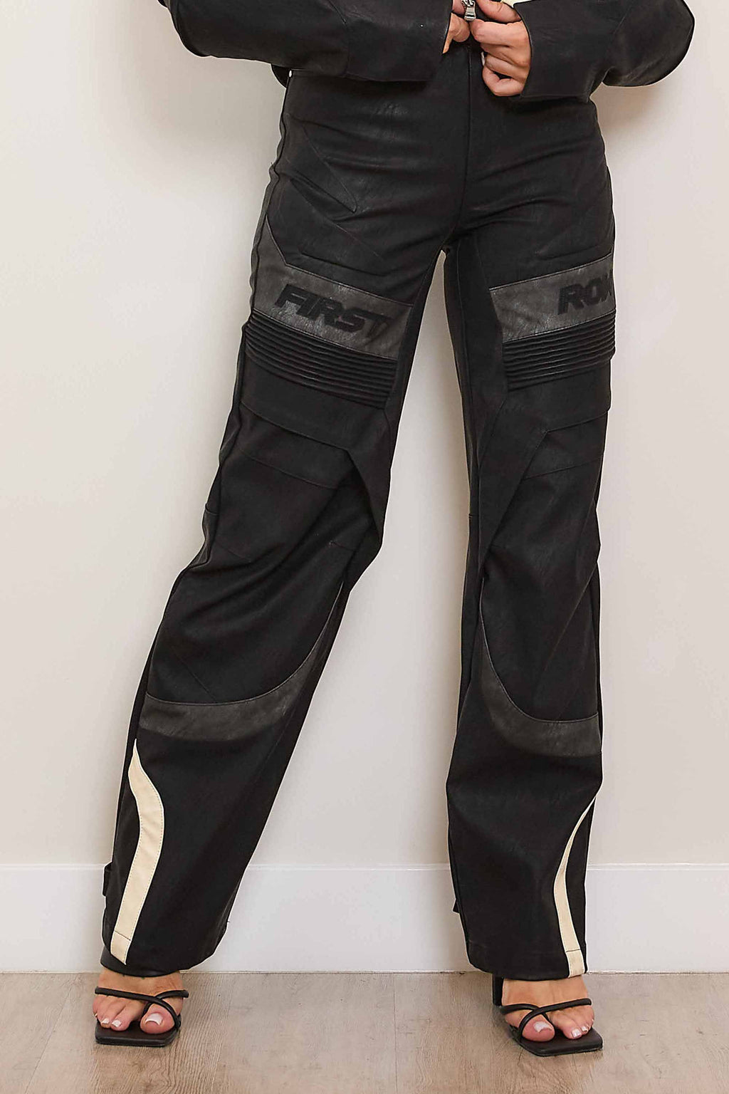 FURIOUS MOTOR RACING LEATHER WIDE PANTS