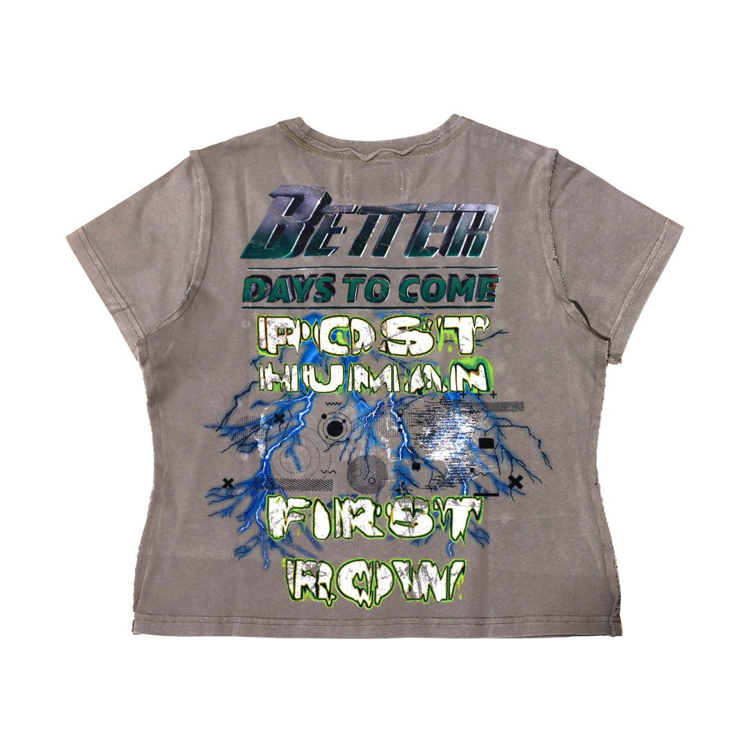 POST HUMAN SOFT CODE WASHED TEE