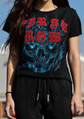 WAKE UP AND BE FIERCE FLAME APPLIQUE TEE
