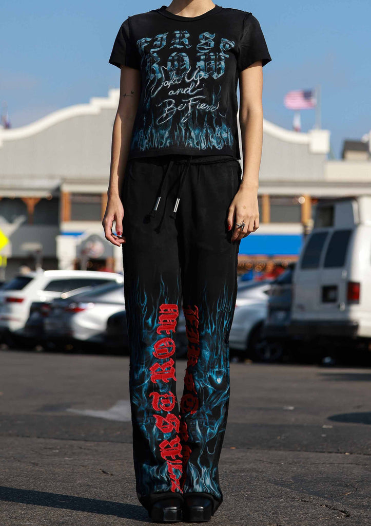 WAKE UP AND BE FIERCE FLAME TEE