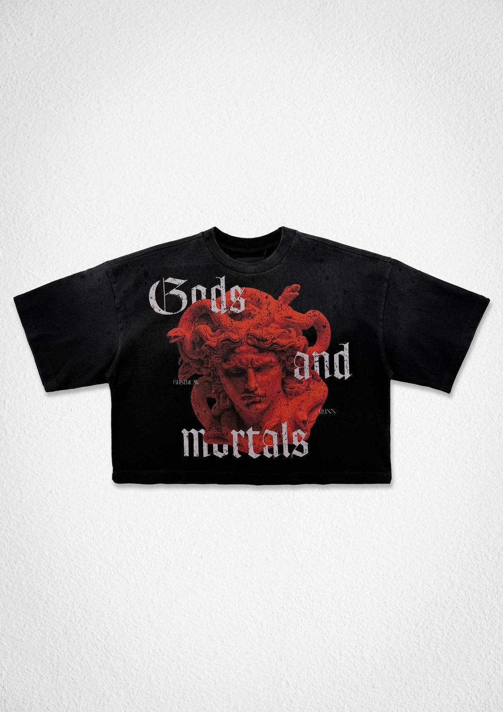 GODS AND MORTALS MYTHIC VISION CROPPED TEE
