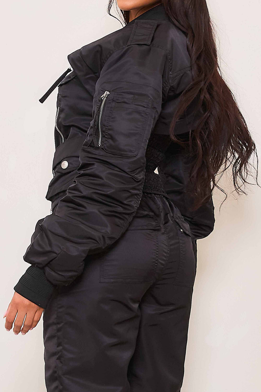 UTILITY NYLON MA-1 BOLERO JACKET