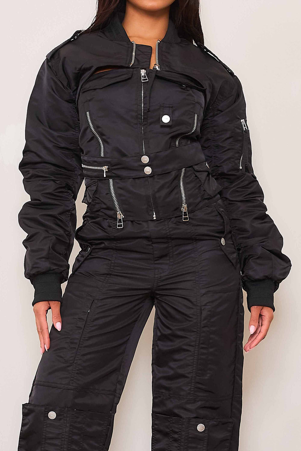 UTILITY NYLON MA-1 BOLERO JACKET
