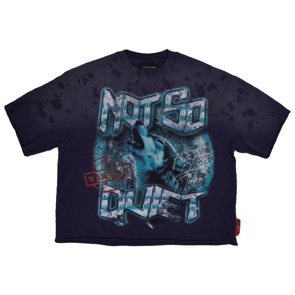 WARNING NOT SO QUIET HOWLING WOLF CROPPED TEE