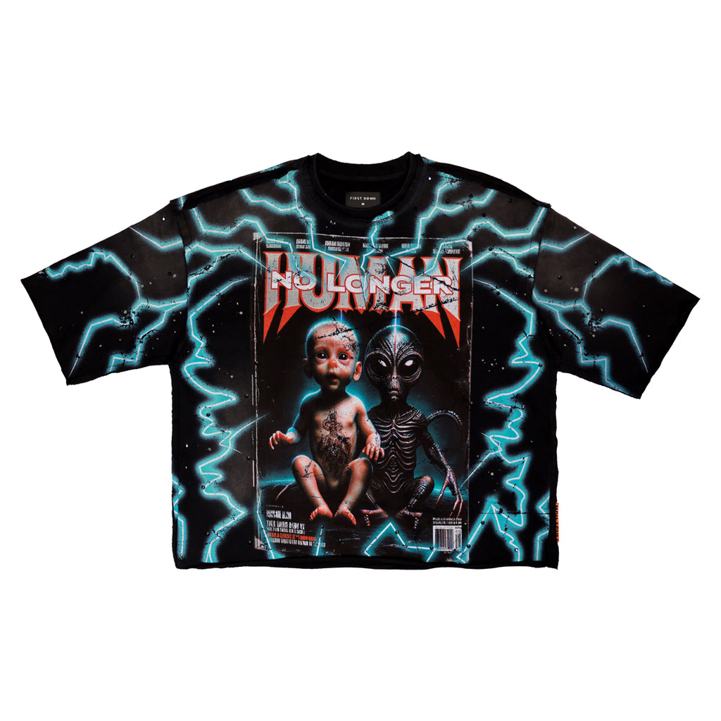 BREAKING NEWS HUMAN NO LONGER CROPPED TEE