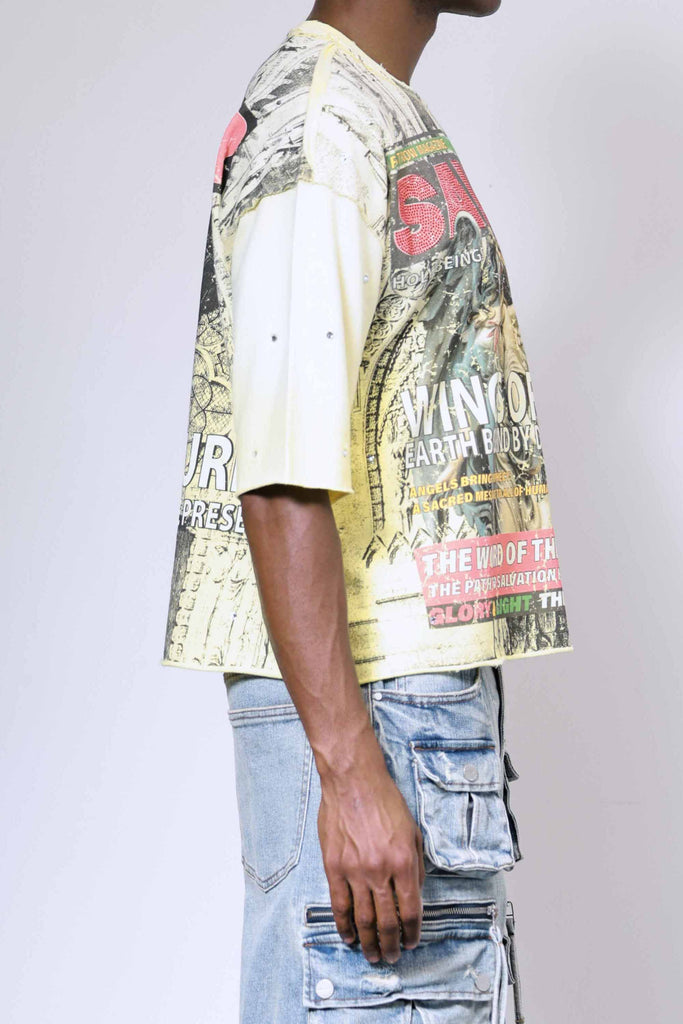 BREAKING NEWS WINGS OF PURITY CROPPED TEE