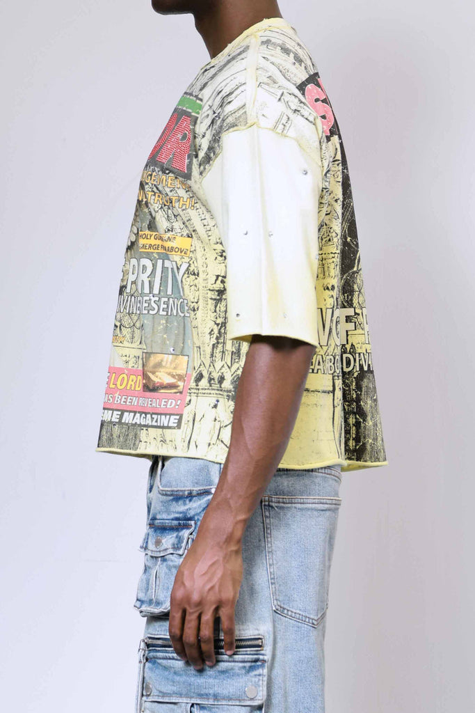 BREAKING NEWS WINGS OF PURITY CROPPED TEE