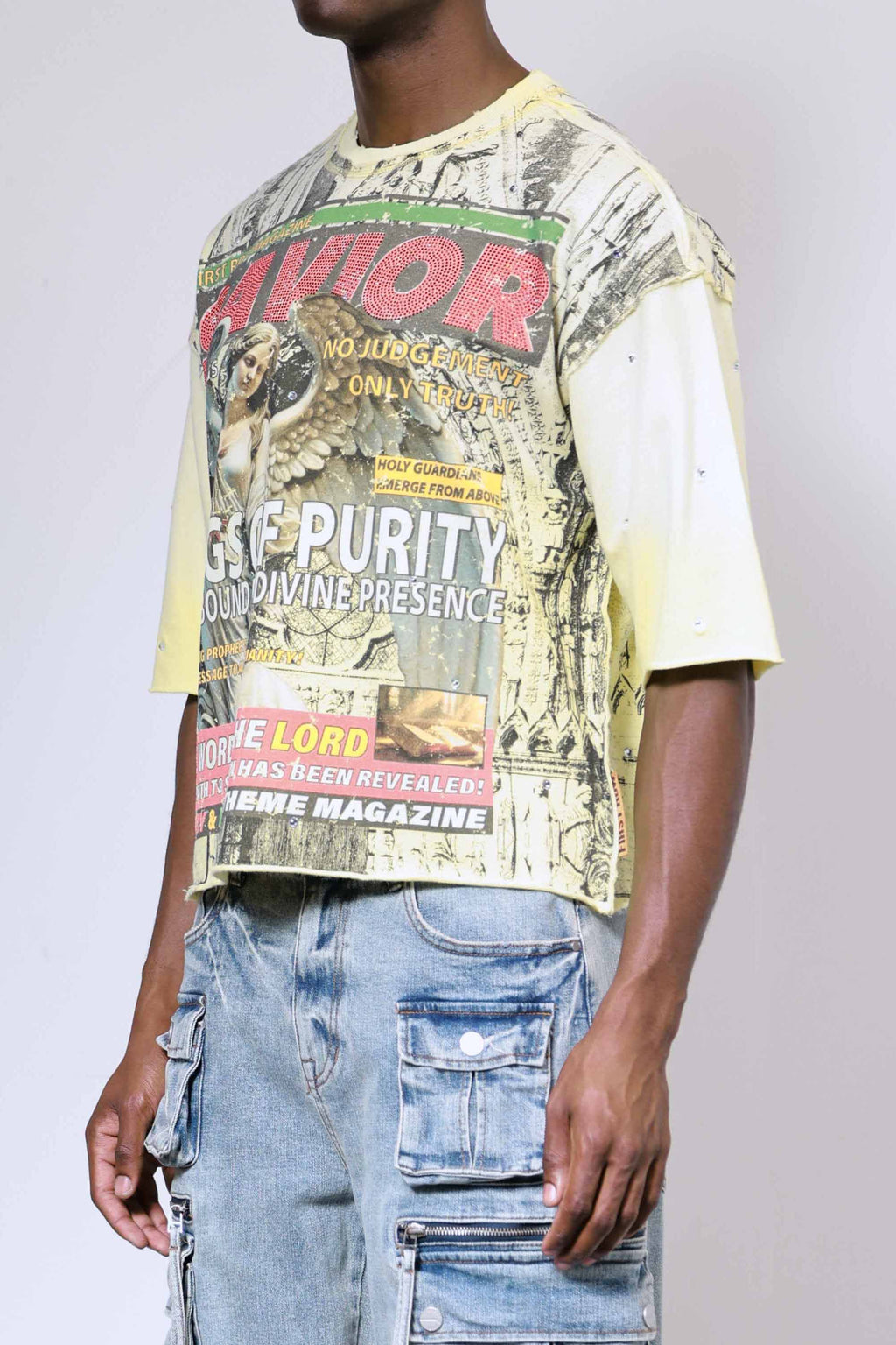 BREAKING NEWS WINGS OF PURITY CROPPED TEE