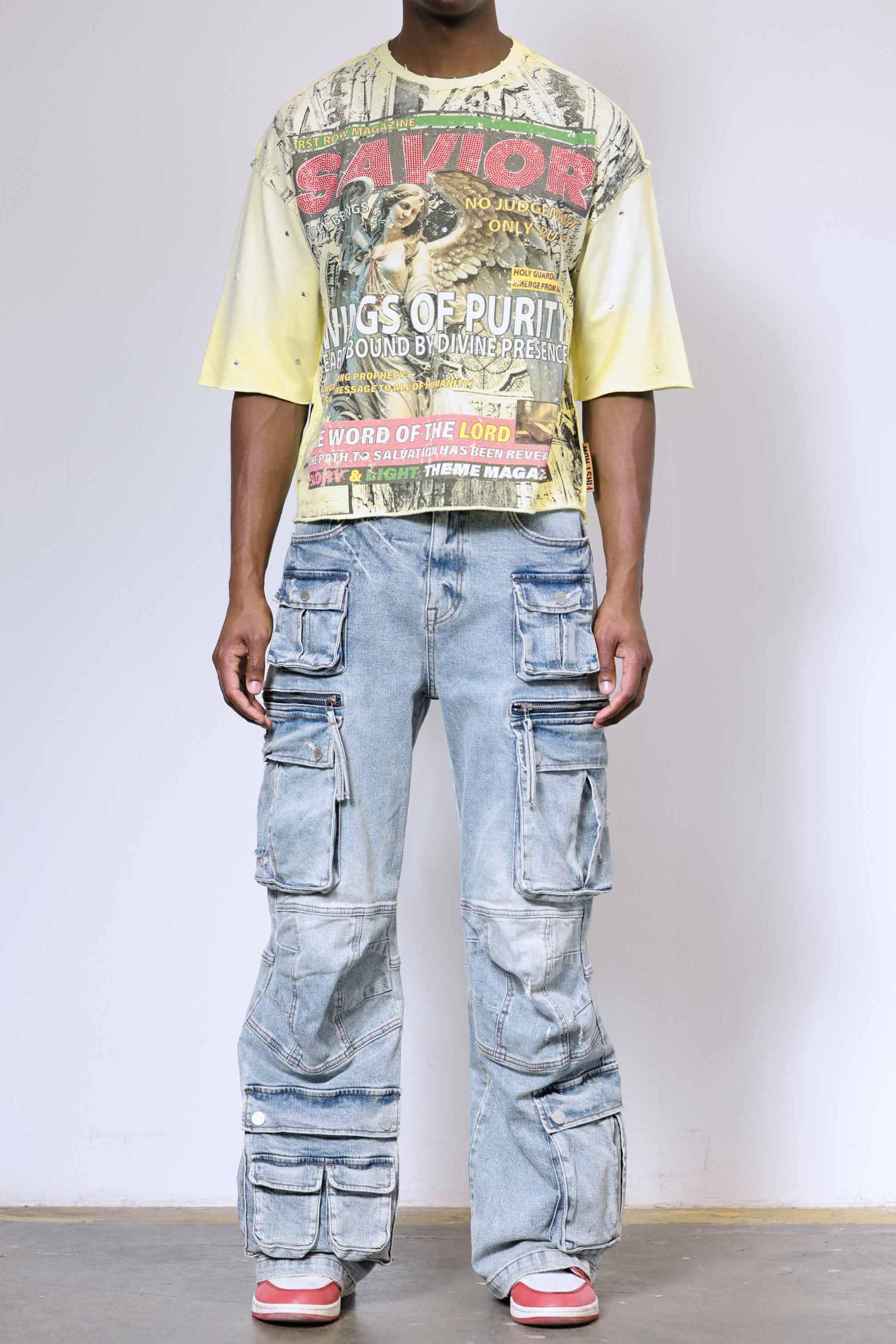 BREAKING NEWS WINGS OF PURITY CROPPED TEE
