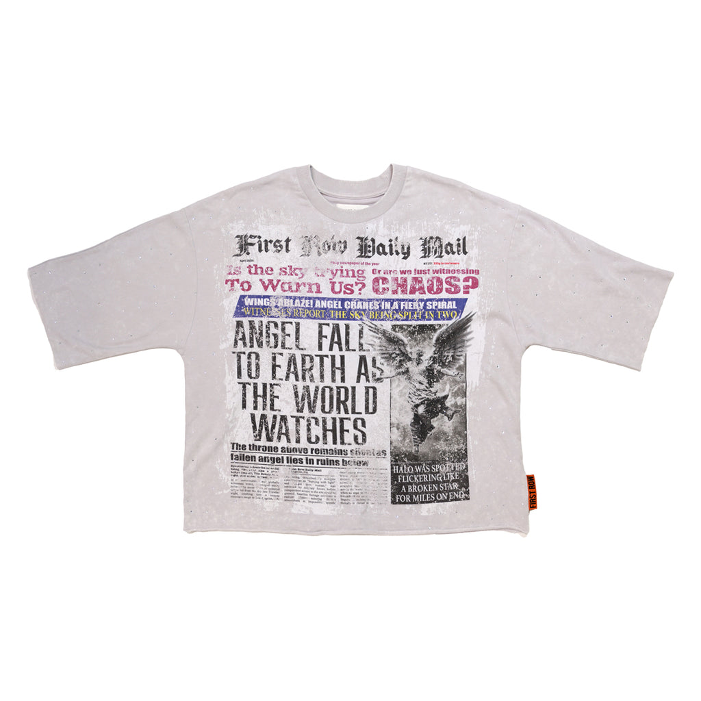 BREAKING NEWS ANGEL FALL TO EARTH CROPPED TEE