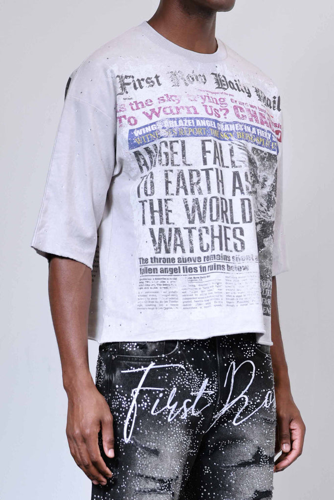 BREAKING NEWS ANGEL FALL TO EARTH CROPPED TEE