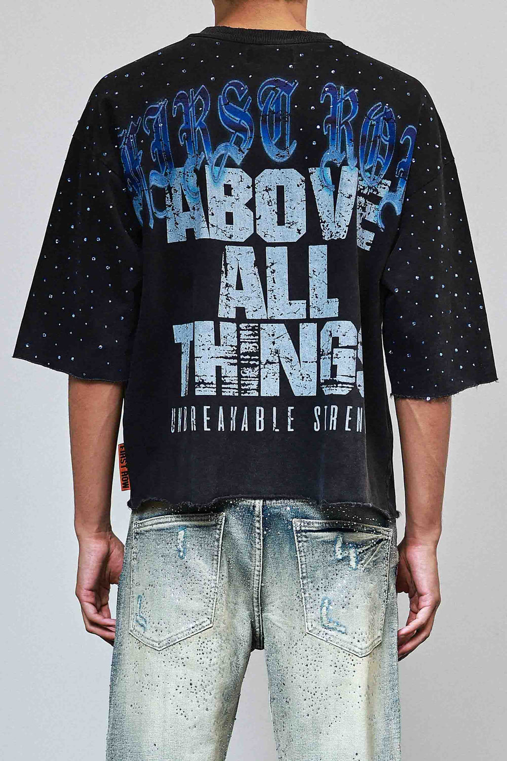 ABOVE ALL THINGS RIDE THE STORM CROPPED TEE