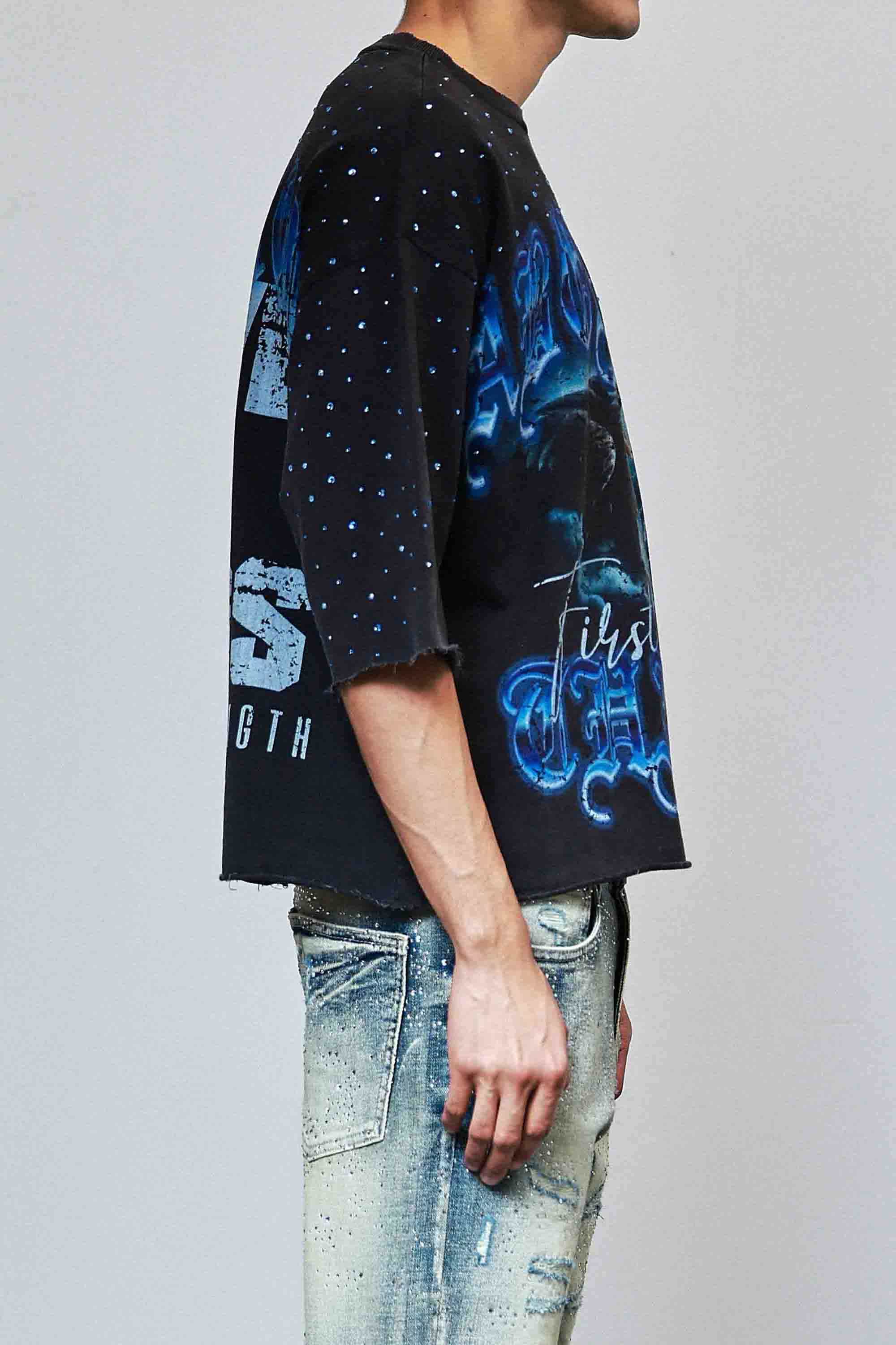 ABOVE ALL THINGS RIDE THE STORM CROPPED TEE