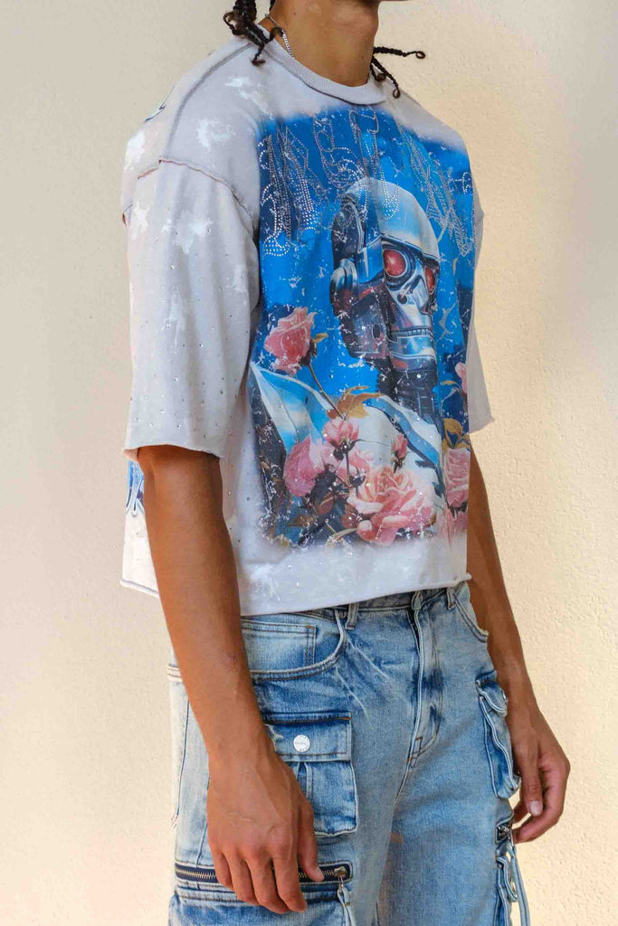 LOST UTOPIA BLOSSOM CROPPED TEE