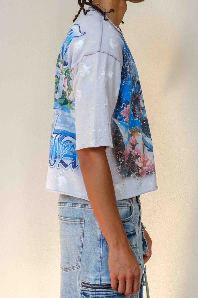 LOST UTOPIA BLOSSOM CROPPED TEE