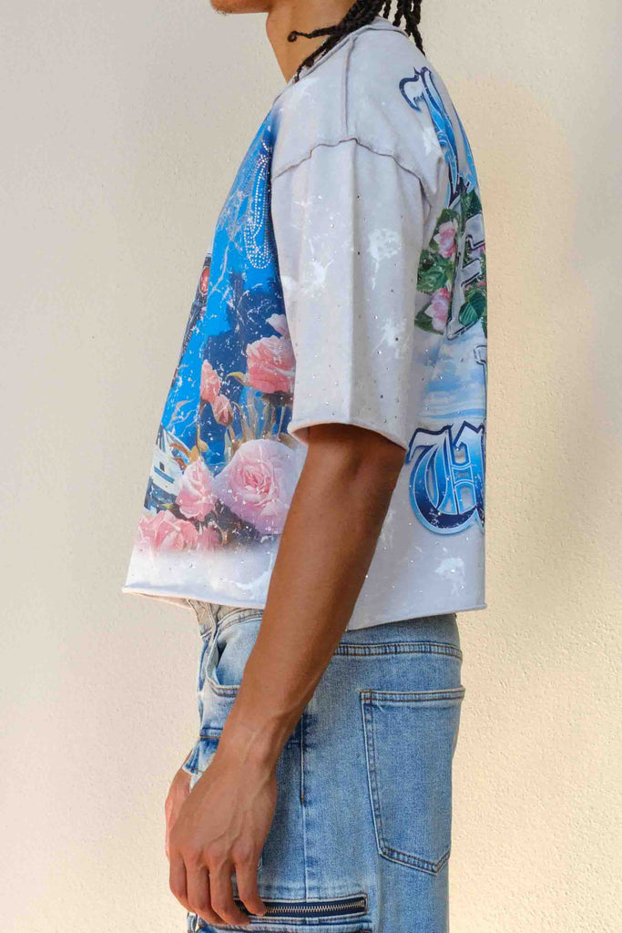 LOST UTOPIA BLOSSOM CROPPED TEE