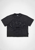 RIDE HARD IRON MONUMENT CROP TEE
