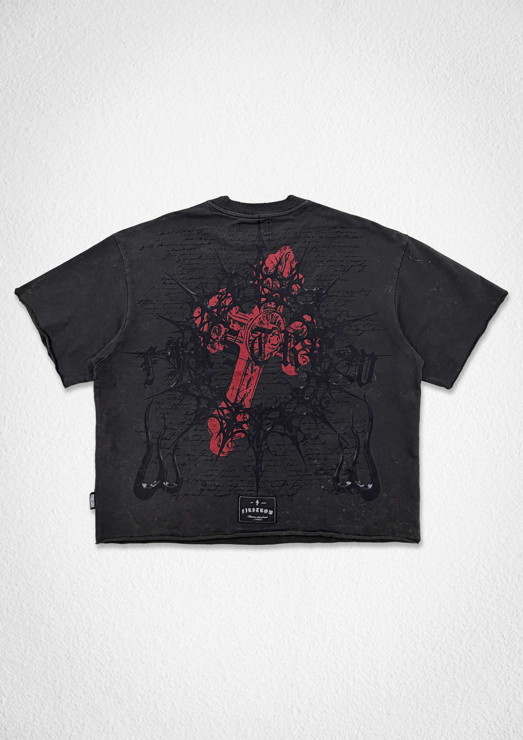 RIDE HARD IRON MONUMENT CROP TEE