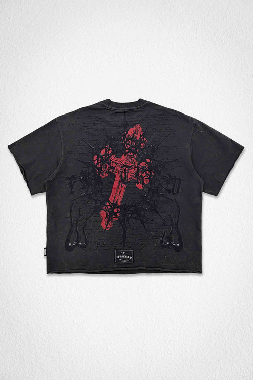 RIDE HARD IRON MONUMENT CROP TEE