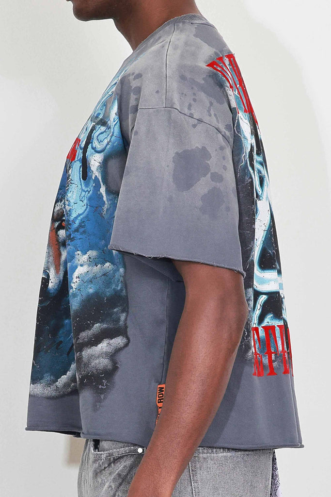 WARNING NOT SO QUIET WOLF CROPPED TEE