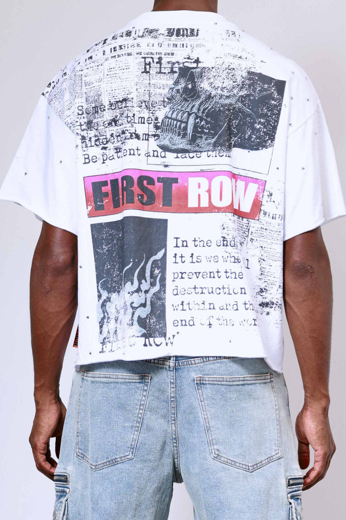 BREAKING NEWS BURNING FLAMES CROPPED TEE