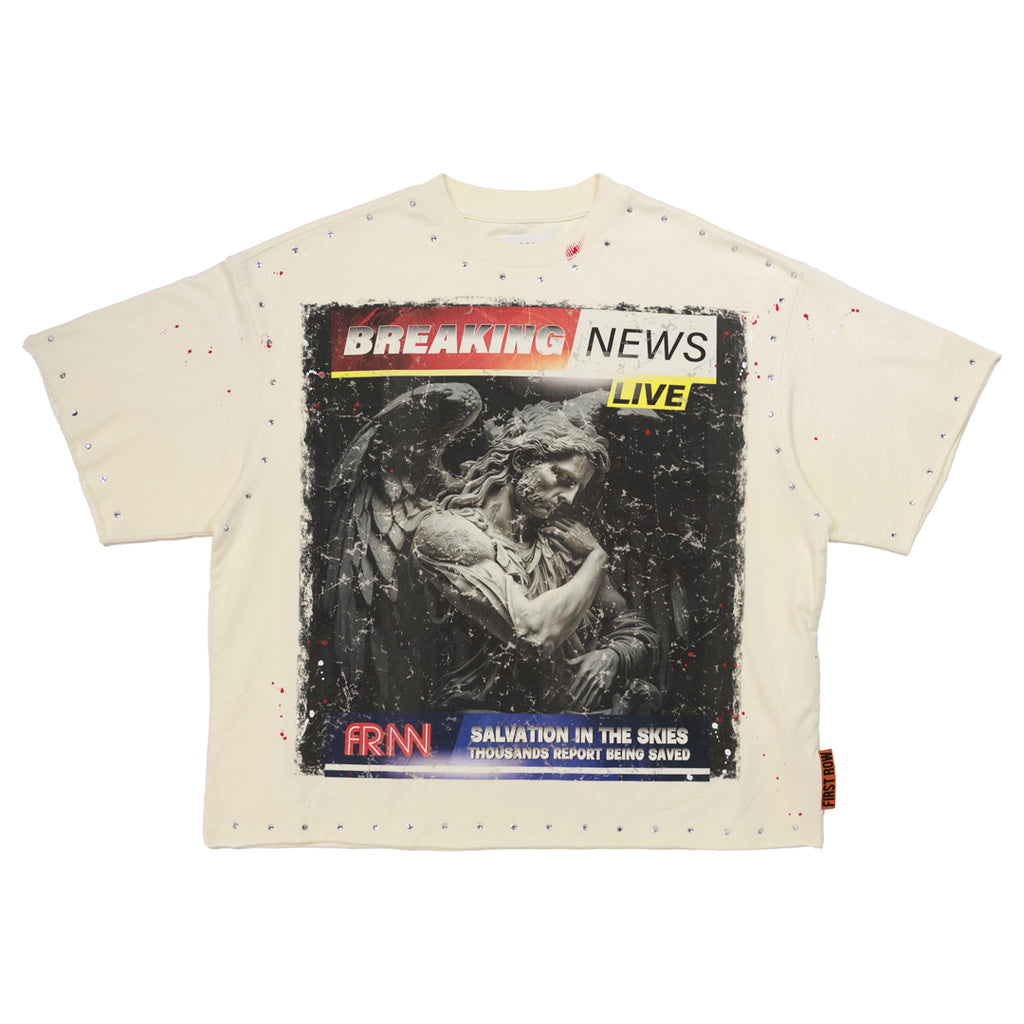 BREAKING NEWS SALVATION CROPPED TEE
