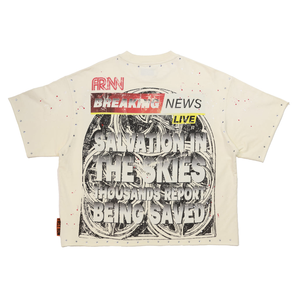 BREAKING NEWS SALVATION CROPPED TEE