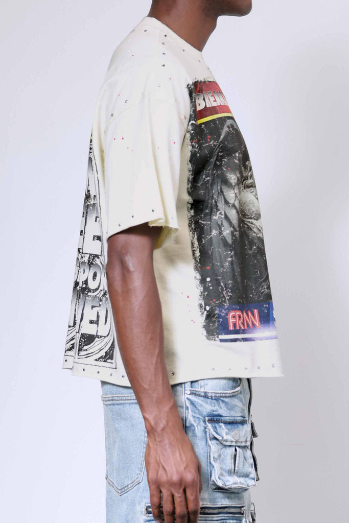 BREAKING NEWS SALVATION CROPPED TEE