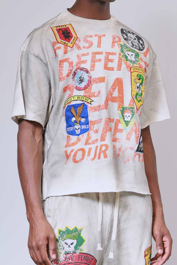 LOGO ALLOVER CROP TEE