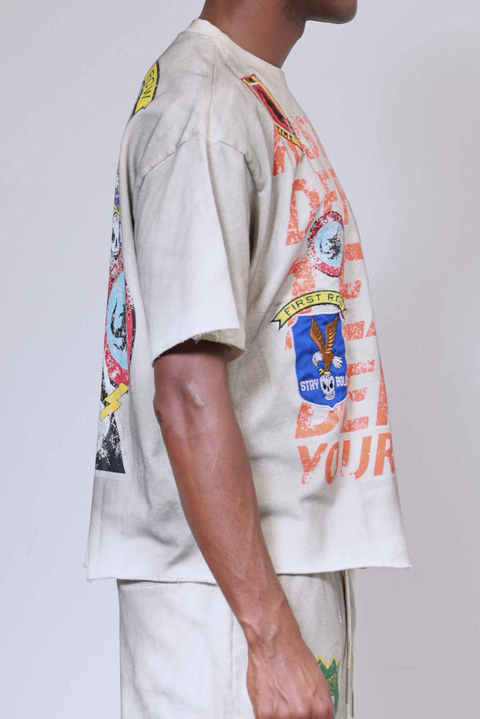 LOGO ALLOVER CROP TEE