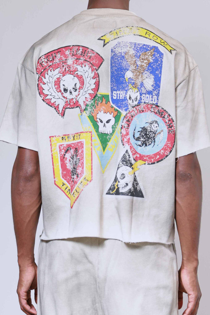 LOGO ALLOVER CROP TEE