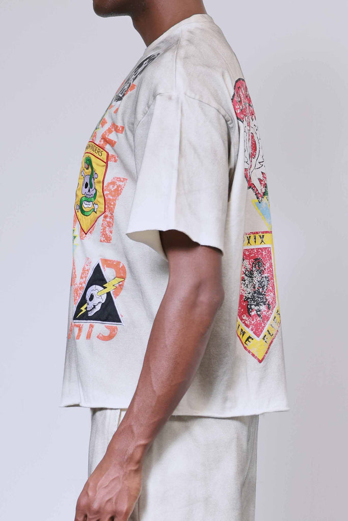 LOGO ALLOVER CROP TEE