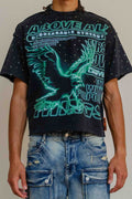 ABOVE ALL THINGS NOCTURNAL FLIGHT CROPPED TEE