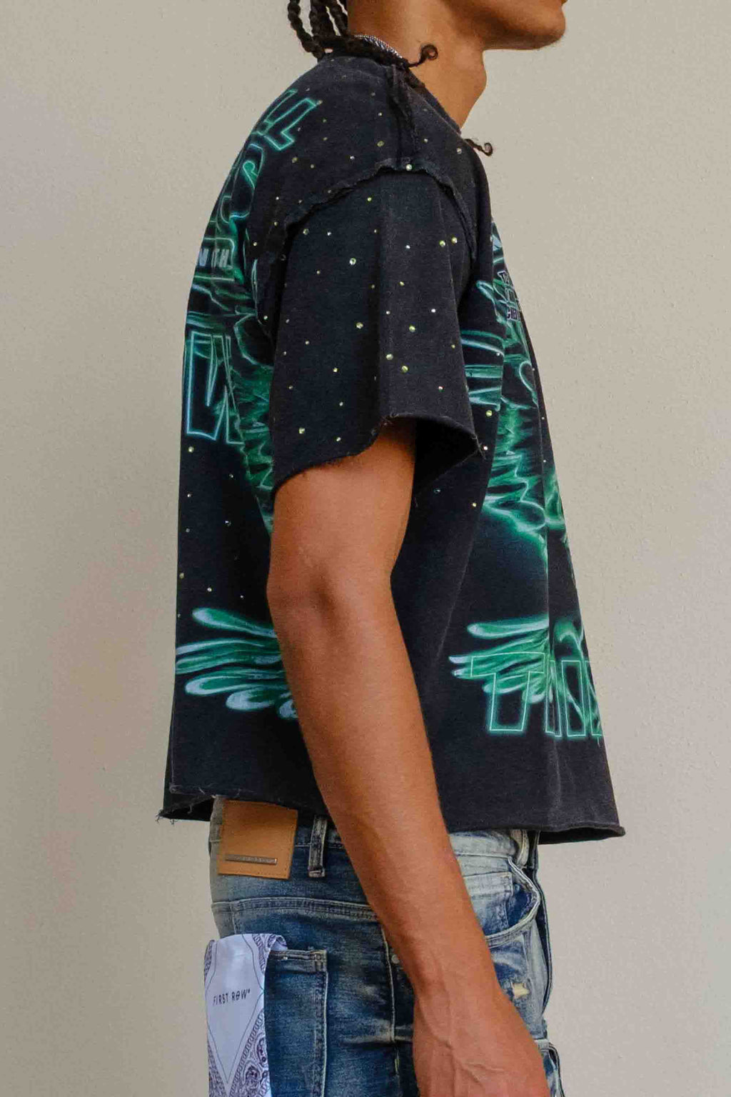 ABOVE ALL THINGS NOCTURNAL FLIGHT CROPPED TEE
