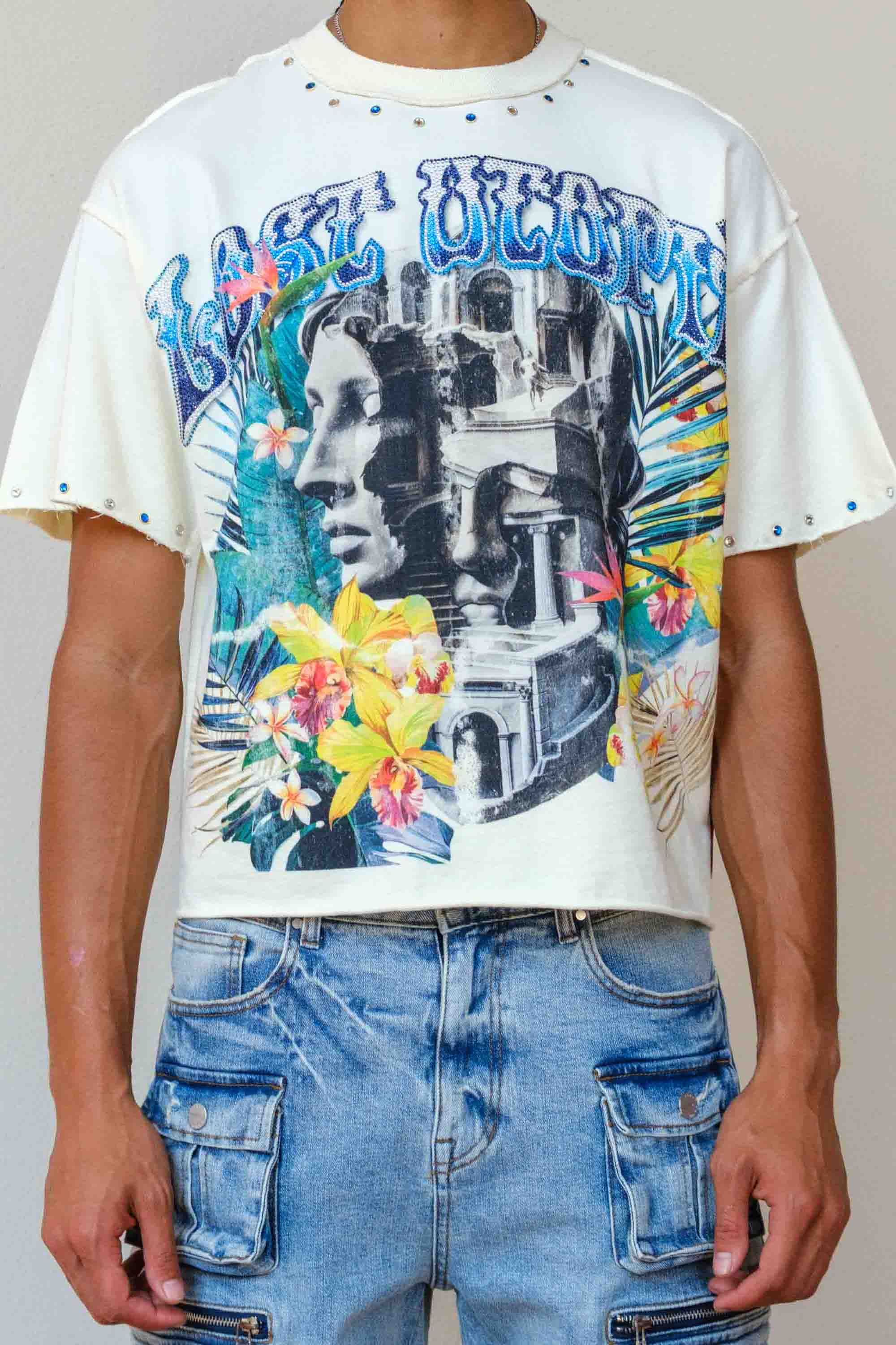 LOST UTOPIA FADED DREAM CROPPED TEE