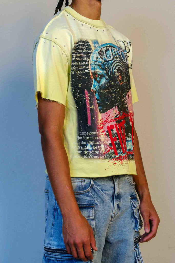 LOST UTOPIA PROGRAM CROPPED TEE