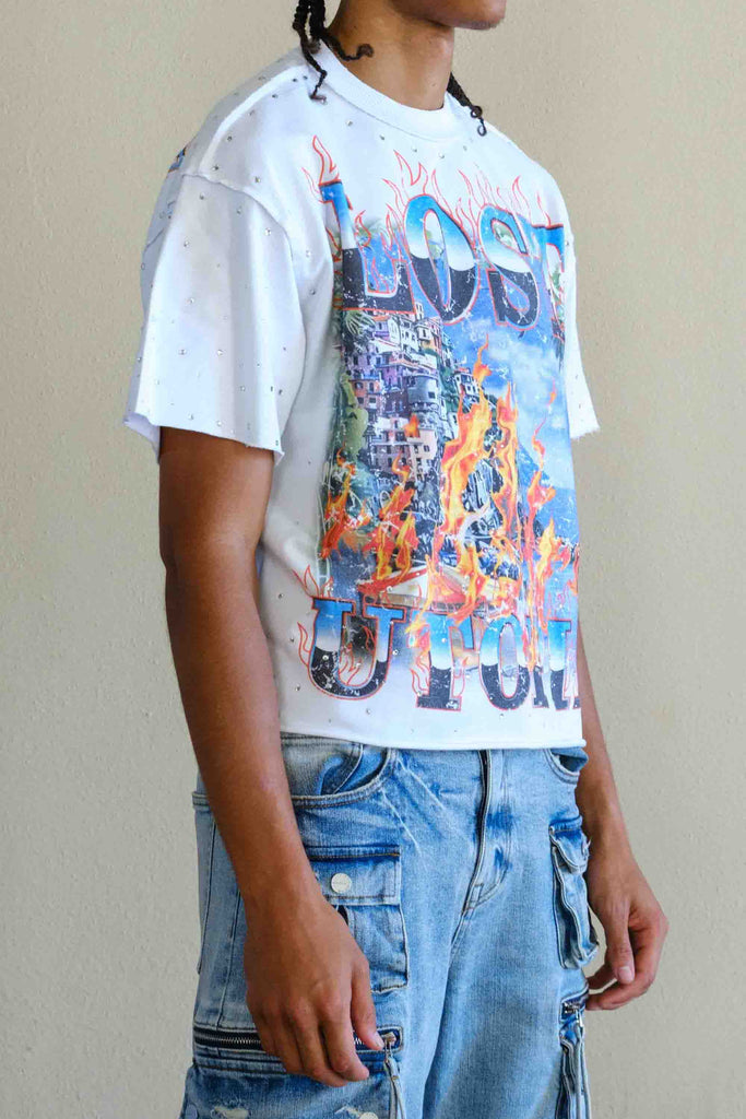 LOST UTOPIA BURNING FLAME TEE