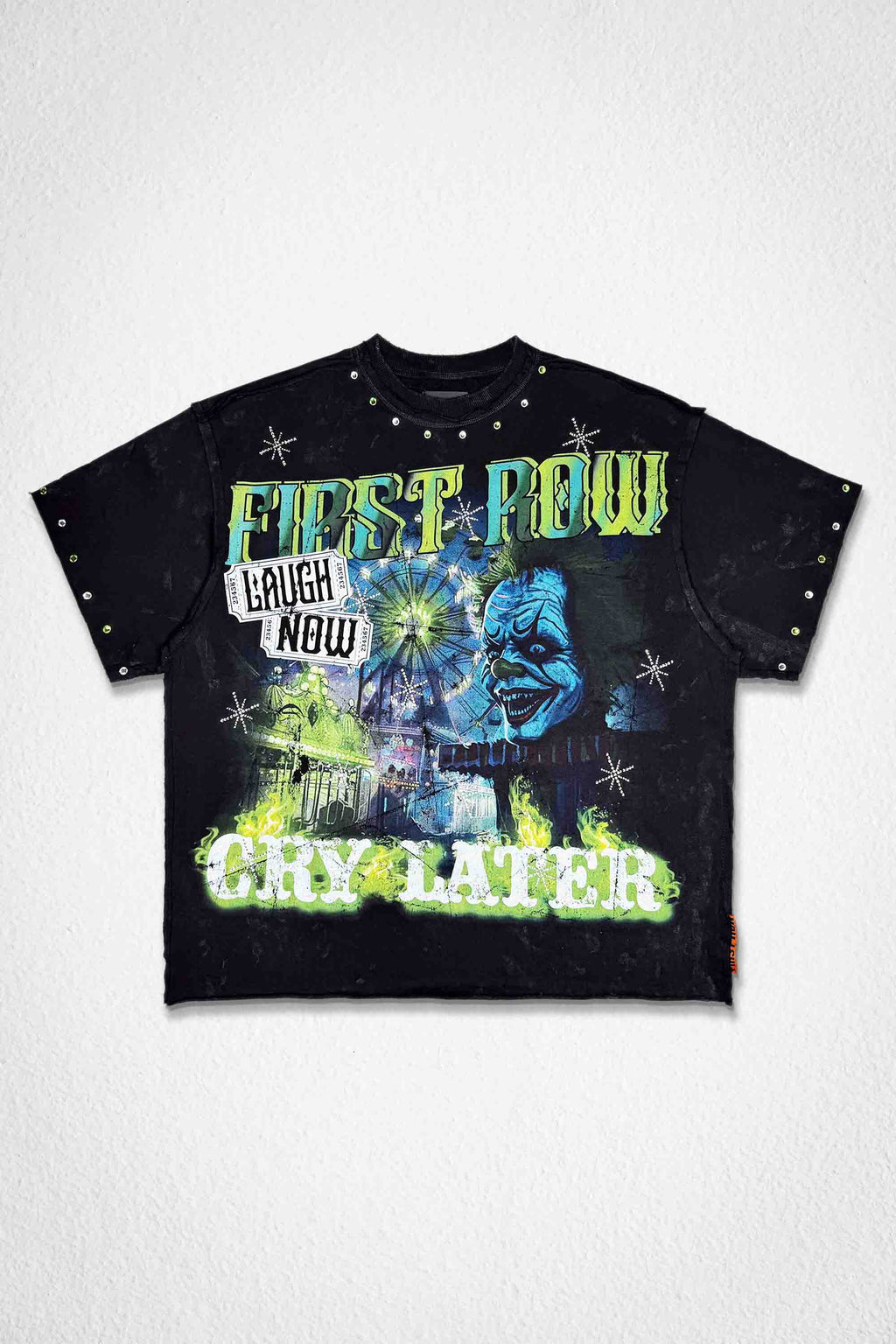 LAUGH NOW CRY LATER MIDNIGHT JOKER TEE