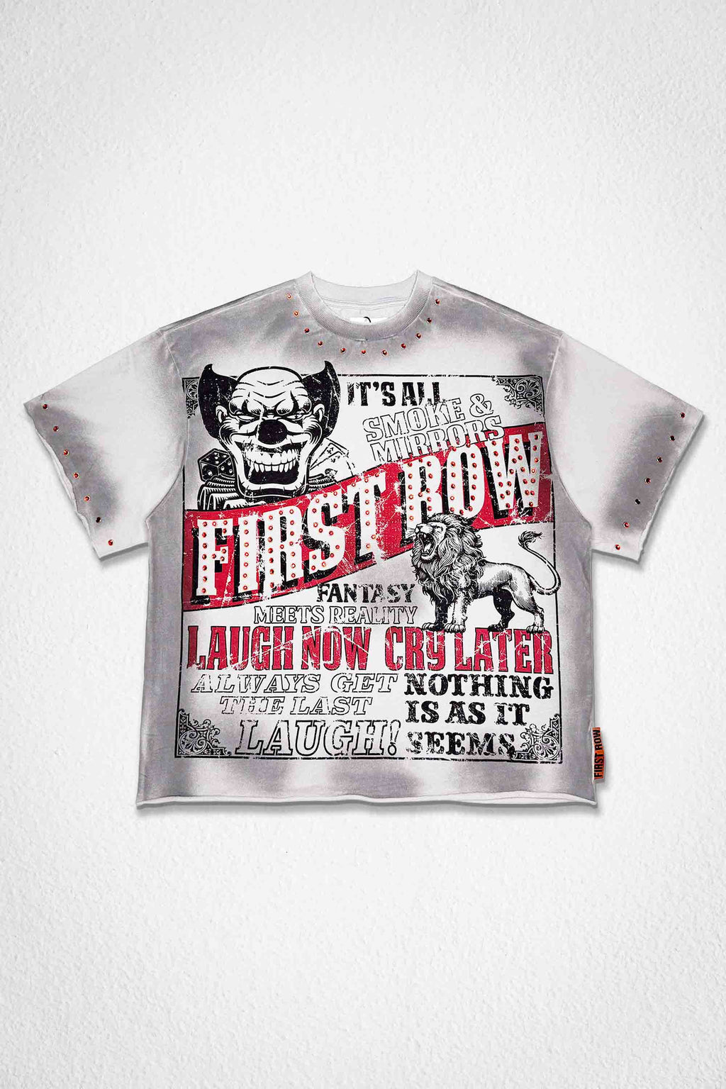 LAUGH NOW CRY LATER DARK CIRCUS TEE