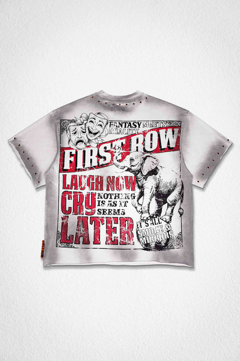 LAUGH NOW CRY LATER DARK CIRCUS TEE